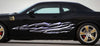 chrome 3d flames decals on black dodge charger